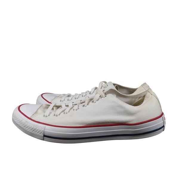 Converse Shoes Mens 11 Sneakers Chuck Taylor All Star Canvas White Low Lace Up - Picture 4 of 11